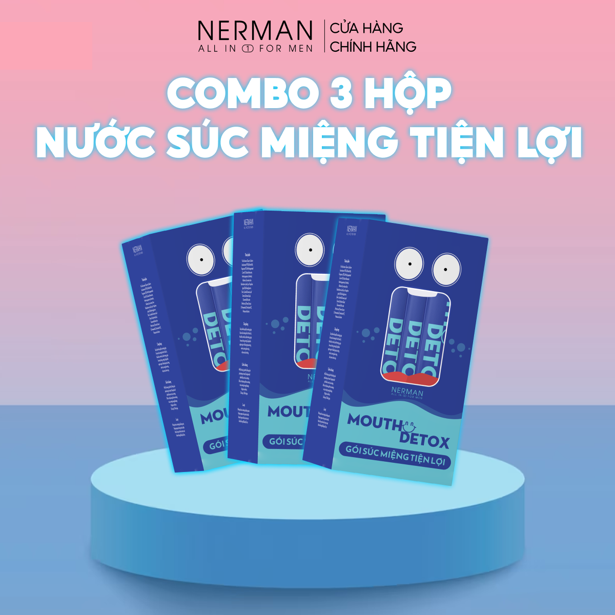 Nước súc miệng dạng gói Mouth Detox Nerman 10ml tiện lợi