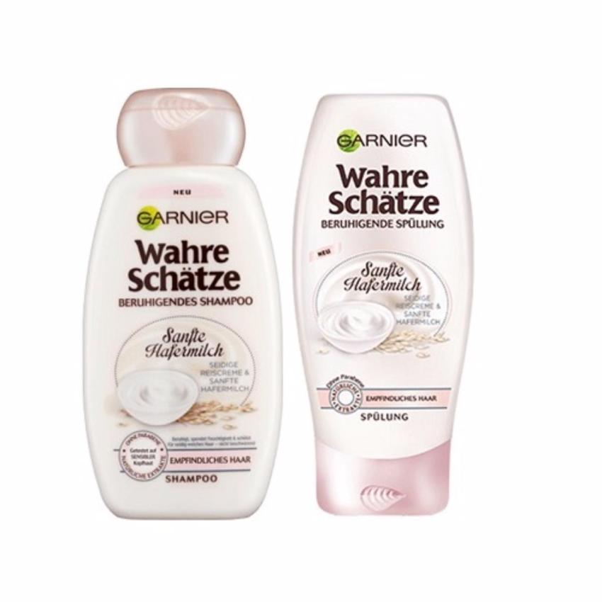 Bộ Gội Xả Garnier Wahre Schätze Sanfte Hafermilch (Cho Da Đầu Nhạy Cảm)