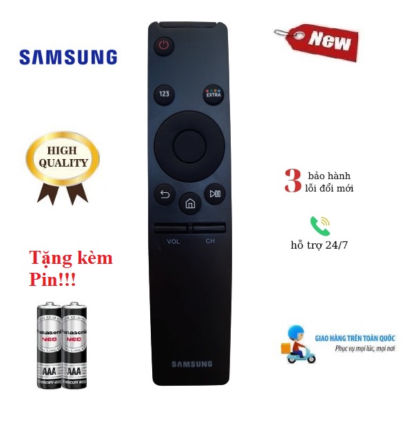 Điều khiển tivi Samsung Smart TV Samsung UA 32 40 43 49 50 55 QA65 4K KU NU RU - Hàng Tốt Tặng kèm P