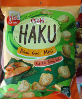 BỊCH BÁNH GẠO NƯỚNG OISHI HAKU VỊ DỪA SẤY GIÒN HAY VI MÈ RANG DỪA GIÒN 138G(16 GÓI)