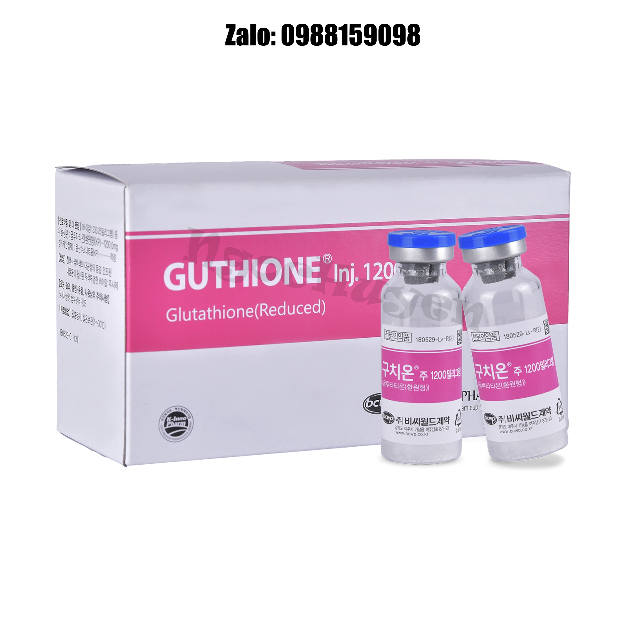 Làm Trắng Da  Gluthione 1200mg  1 hộp 10 lọ - Mix Meso, Mix Truyền Trắng