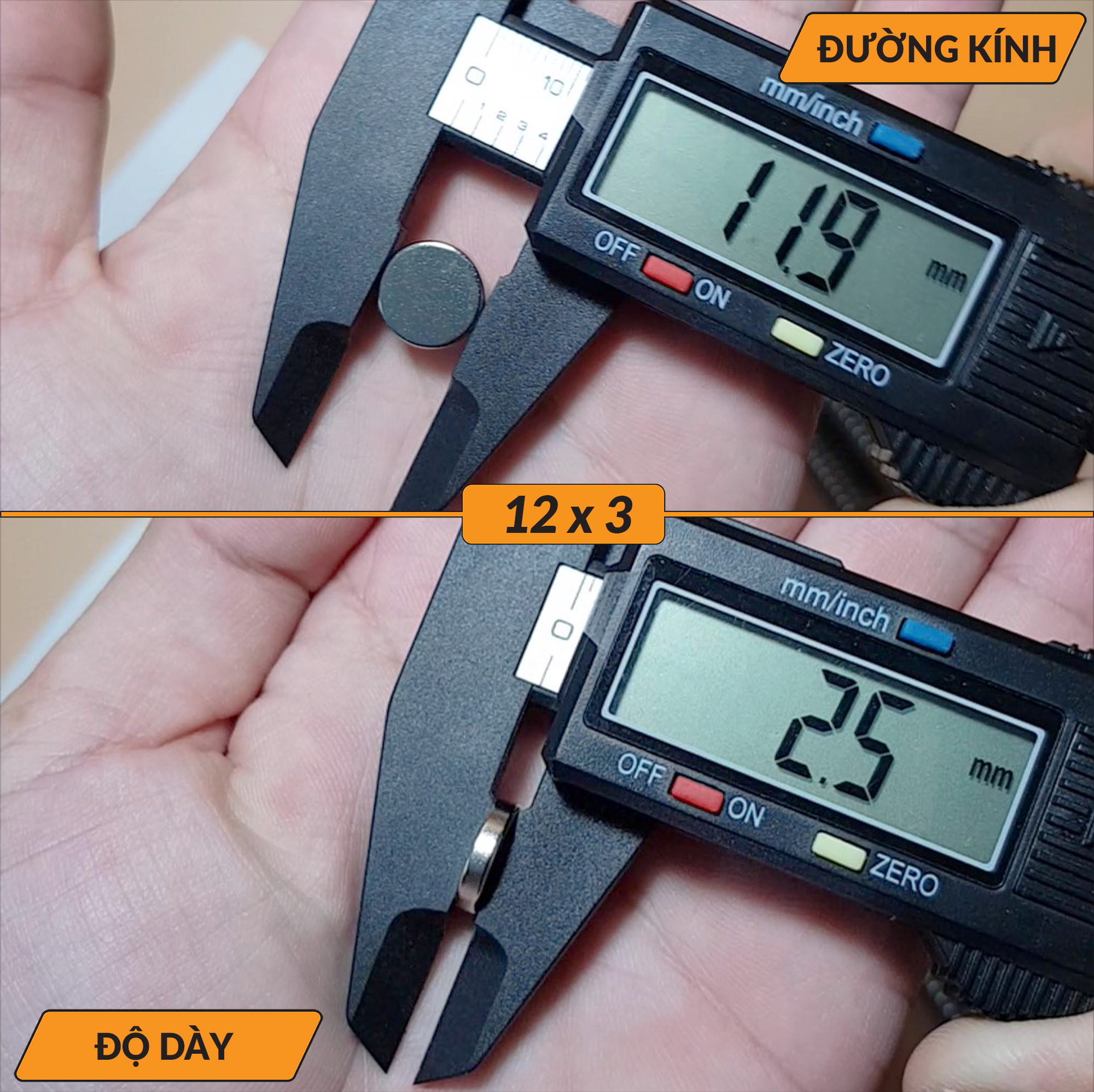 Nam Châm 20x3 15x3 12x3...Nam châm trròn vĩnh cửu lực hút mạnh N35 - Vui lòng kiểm tra kích thước thực tế trước khi đặt. Đơn vị tính là milimet (mm)