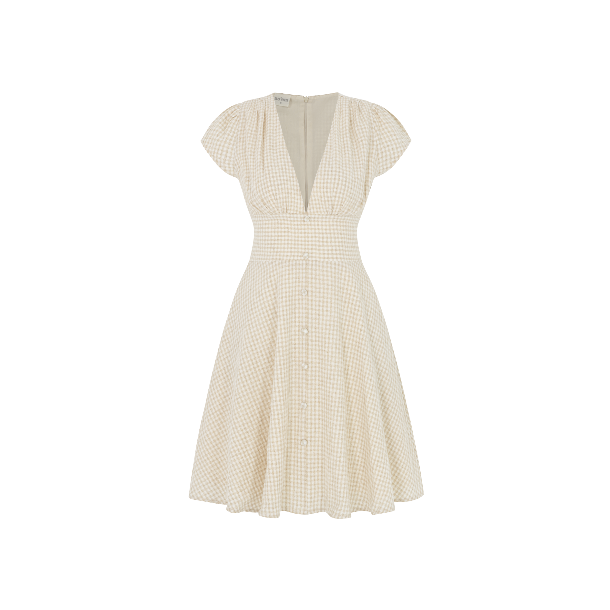 AOEM STUDIOS | DREAMER DRESS - ĐẦM NGẮN MÀU XANH  DÁNG CHỮ A FORM ÔM CHẤT LIỆU LINEN THOÁNG MÁT