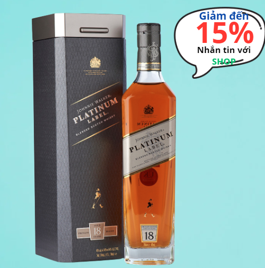 RƯỢU JOHNNIE WALKER 18 NĂM PLATINUM LABEL CHẤT LƯỢNG 100% CHÍNH HÃNG TỐT NHẤT GIÁ