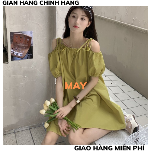 Váy Tiểu Thư Trễ Vai  Đầm Bánh Bèo Màu Trắng  Shopee Việt Nam