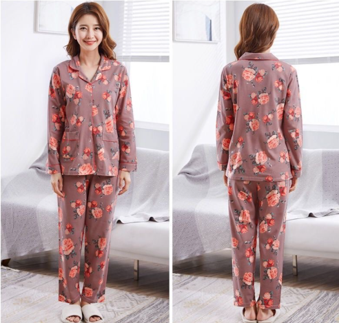 Bộ Pijama trung niên nữ dài tay B92 - Đồ bộ quần áo ngủ mặc nhà thu đông mùa hè cho mẹ cho bà - Bộ