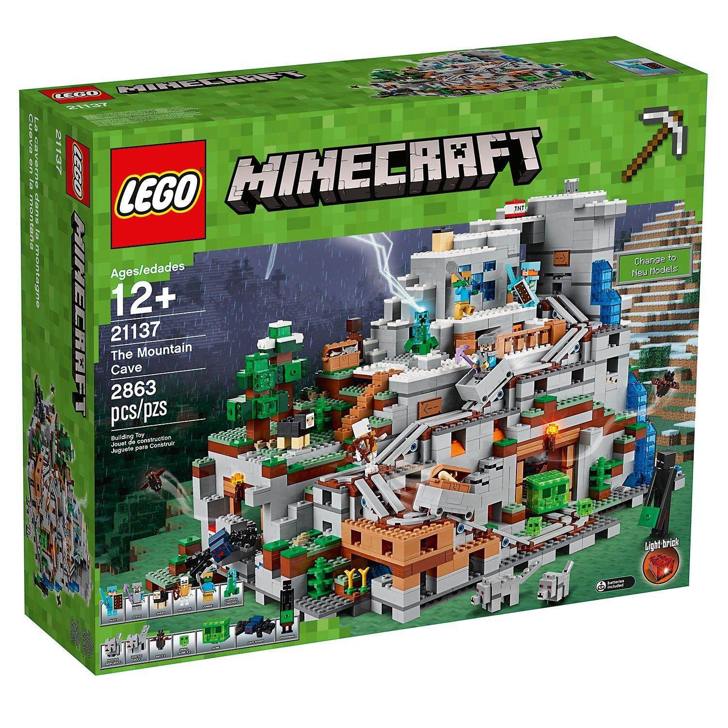 [100% chính hãng]  LEGO 21137 Minecraft The Mountain Cave  2863pcs 12+ lego lắp ráp khổng lồ