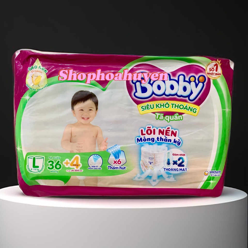 Tã quần Bobby  M42 L36 XL32 XXL28 Miếng đủ cỡ Bĩm Tả quần Bobby 6-35kg Tặng thêm 4 miếng cam kết hàn