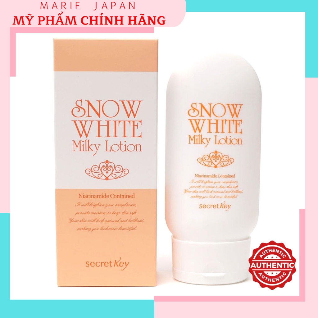 [Hcm]Sữa Dưỡng Thể Trắng Da Nâng Tông Tức Thì Secret Key Snow White Milky Lotion 120G