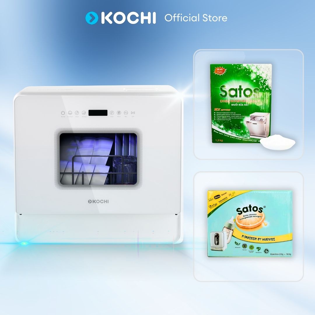 [MỚI RA MẮT ] Máy rửa chén bát để bàn KOCHI C500 - Sức chứa 6 bộ - Không cần lắp đặt - 5+1 chương tr
