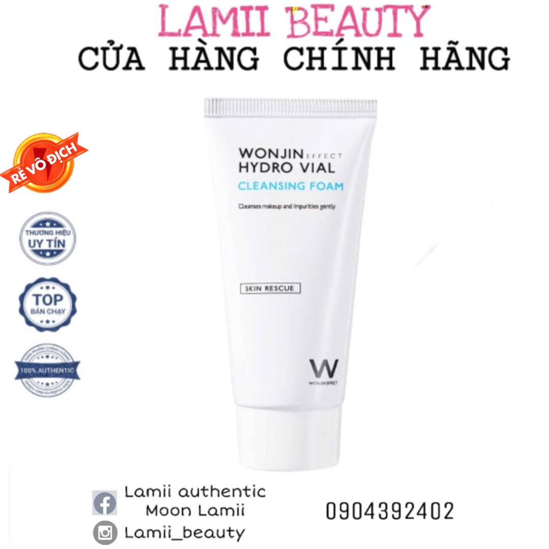 [Hcm]Sữa Rửa Mặt Hồi Phục Da Wonjin Efect Hydro Vial Cleansing Foam