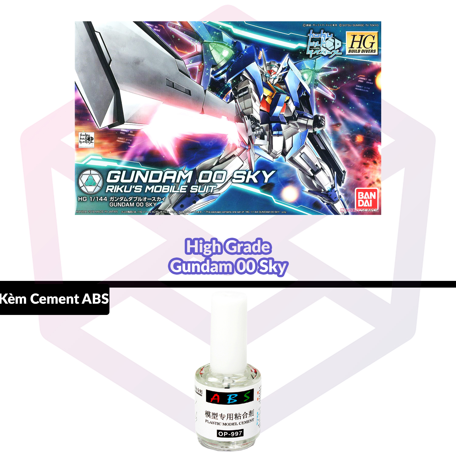 Mô Hình Gundam Bandai HG 014 Gundam 00 Sky 1/144 Build Divers [GDB]