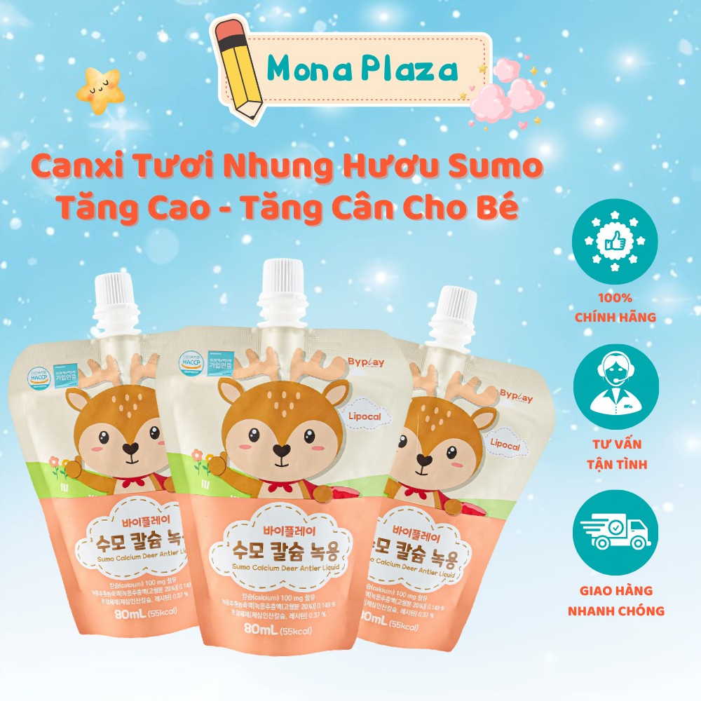 Canxi Tươi Nhung Hươu Sumo Bổ Sung Canxi Sinh Học và Vitamin Giúp Bé Phát Triển Toàn Diện Tăng Cao V