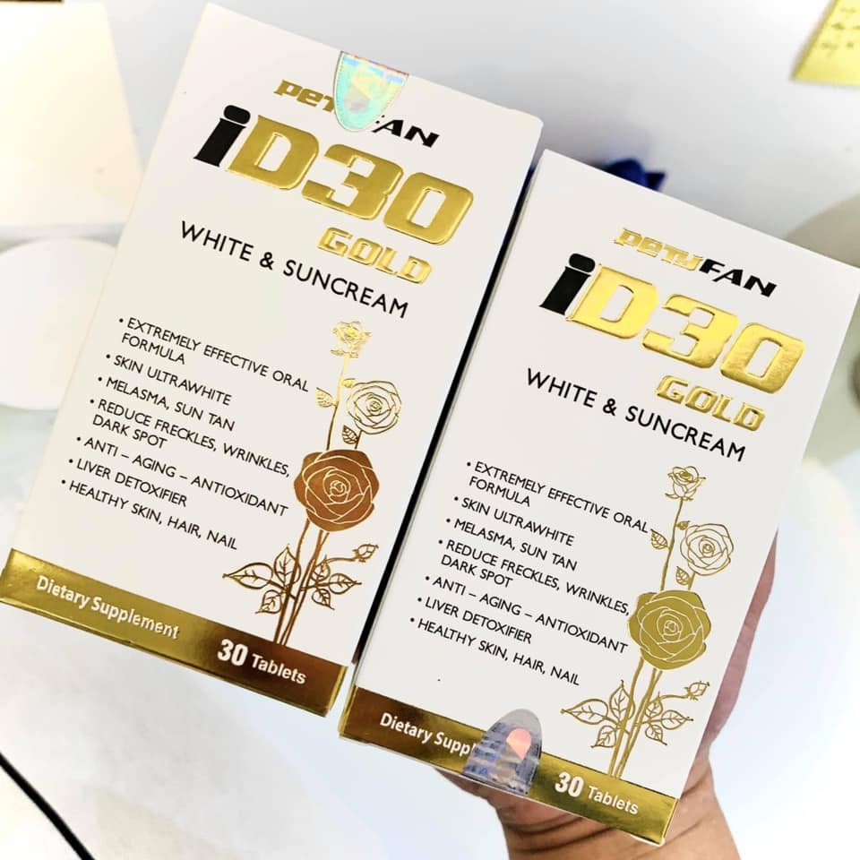 Viên Uống Chống Nắng Trắng Da Id30 Gold White & Suncream - 585588