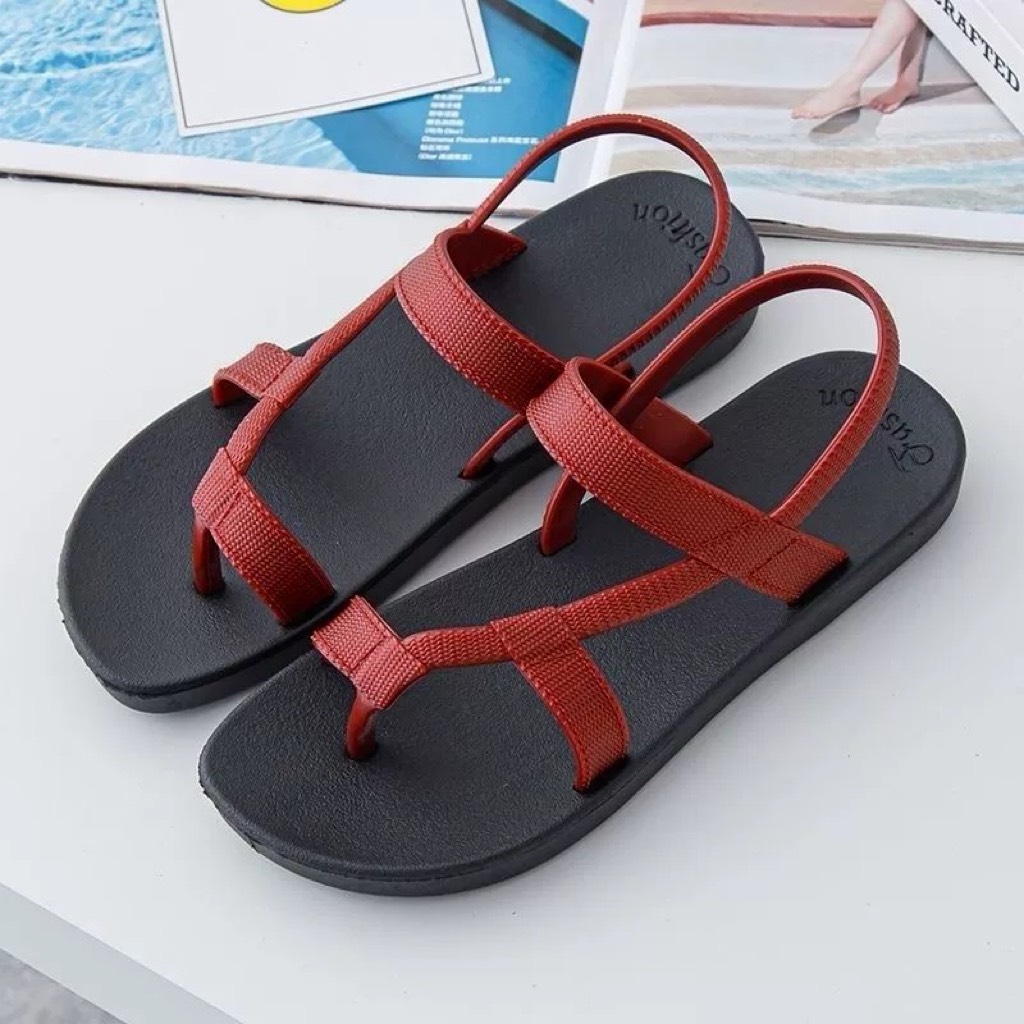 Giày sandal chiến binh iDÉP GL064 nhựa nữ giả quai dù xỏ ngón đế cao su đi mưa chống trơn siêu bền