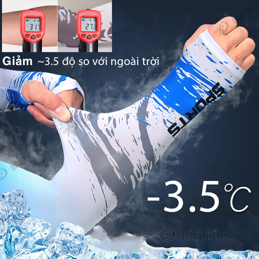Găng tay chống nắng thể thao chất liệu lụa băng giảm nhiệt thoáng khi Bao tay chống nắng cho cả nam và nữ