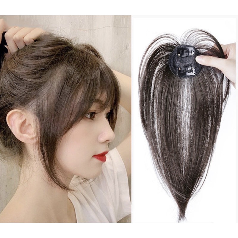 TÓC GIẢ MÁI 3D 😍FREESHIP😍LOẠI 2 kẹp dày đẹp- tóc sợi tơ