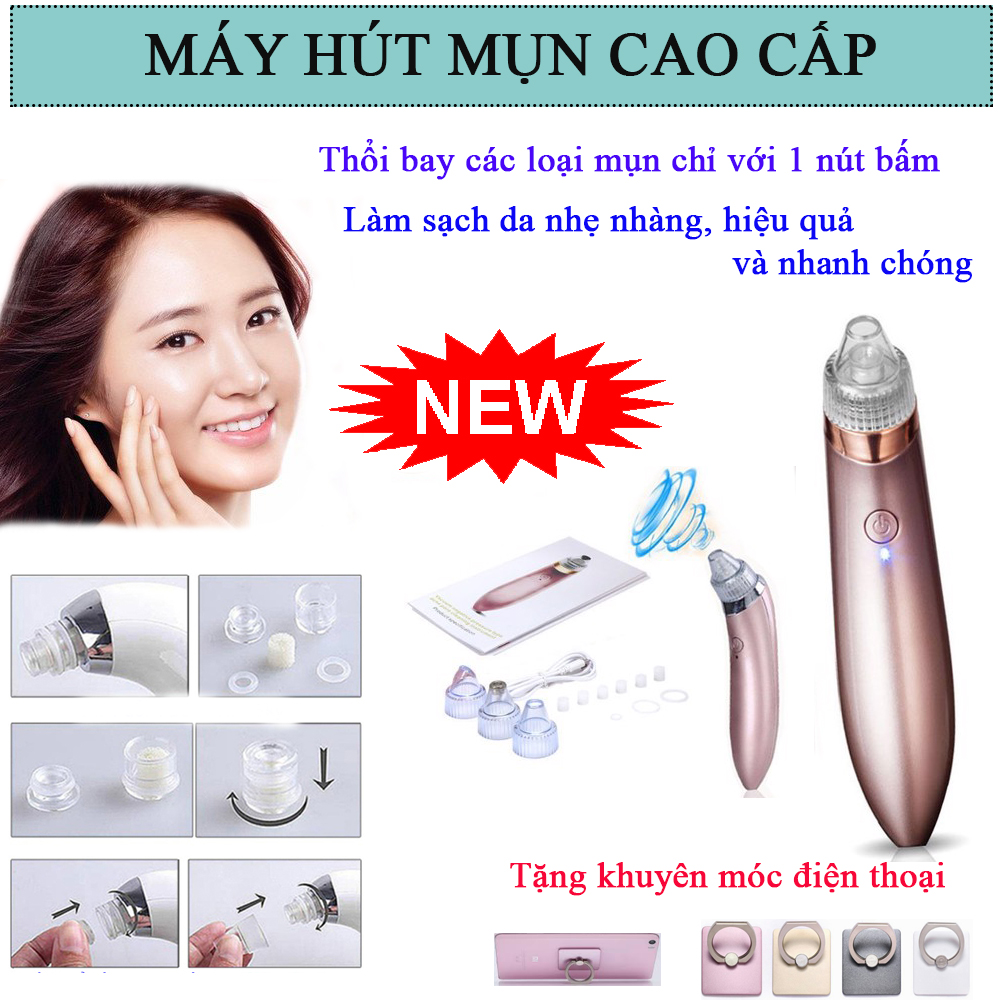 Máy Hút Mụn Hàn Quốc Máy Hút Mụn Máy Hút Mụn Cầm Tay.hút Sạch Tất Cả Mụn Cám Mụn Đầu Đen Sâu Bên Trong Da Mặt Giúp Bảo Vệ Và Cải Thiện Làn Da. Sử Dụng Pin Sạc An Toàn Hiệu Quả - Giá Sốc - Mua Ngay + Tặng 01 Khuyên Móc Dán Đt!