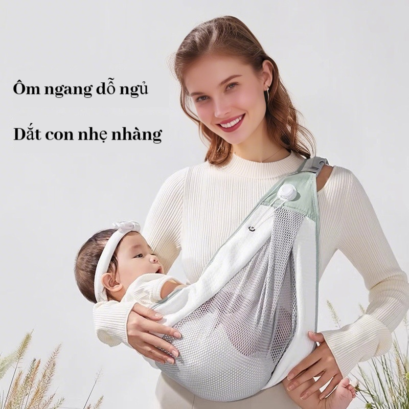 Địu Đa Năng 3-trong-1 Thông Minh - Hỗ Trợ 4 Tư Thế Địu Linh Hoạt Thiết Kế Ergonomics Giảm Áp Lực Vai Lưng Chất Liệu Thoáng Khí & Phân Bố Trọng Lượng Tối Ưu