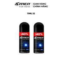 [ Tặng thêm 40% dung tích ] Combo 2 Lăn khử mùi X-Men For Boss Intense 70ml/chai - Hương nước hoa châu Âu