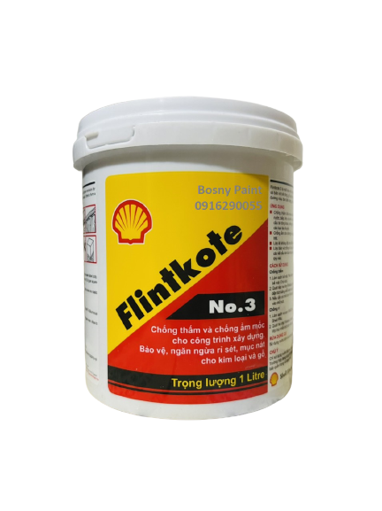 [HN] Sơn Chống thấm tường sàn nhà bể cá sân thượng Flinkote No3 (1Lit) - màu đen