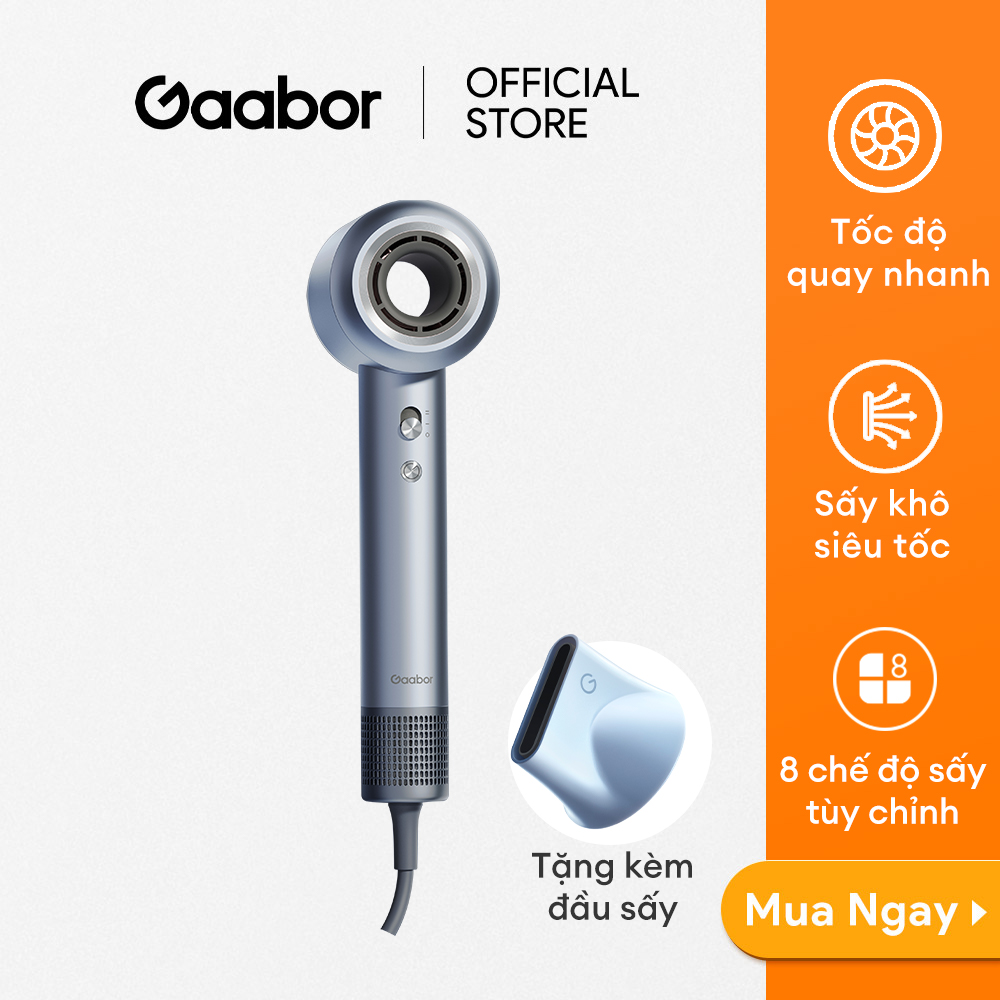 [SALE XẢ KHO] Máy sấy tóc 2 chiều 8 chế độ chuẩn Salon Gaabor HD-M01 1400W 680 triệu ion âm chip kiê