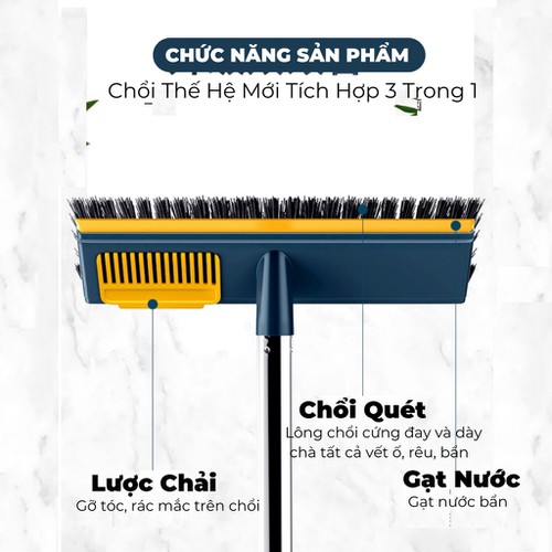 Cây lau nhà chổi lau nhà tự vắt phẳng thông minh xoay 360 độ [KÈM 2 BÔNG LAU] KABA