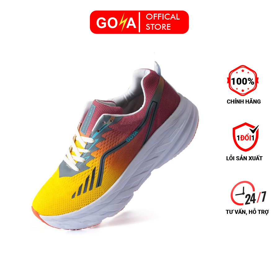 Giày Thế Thao Chạy Bộ Goya Plus Màu Đỏ Vàng - Hàng Chính Hãng