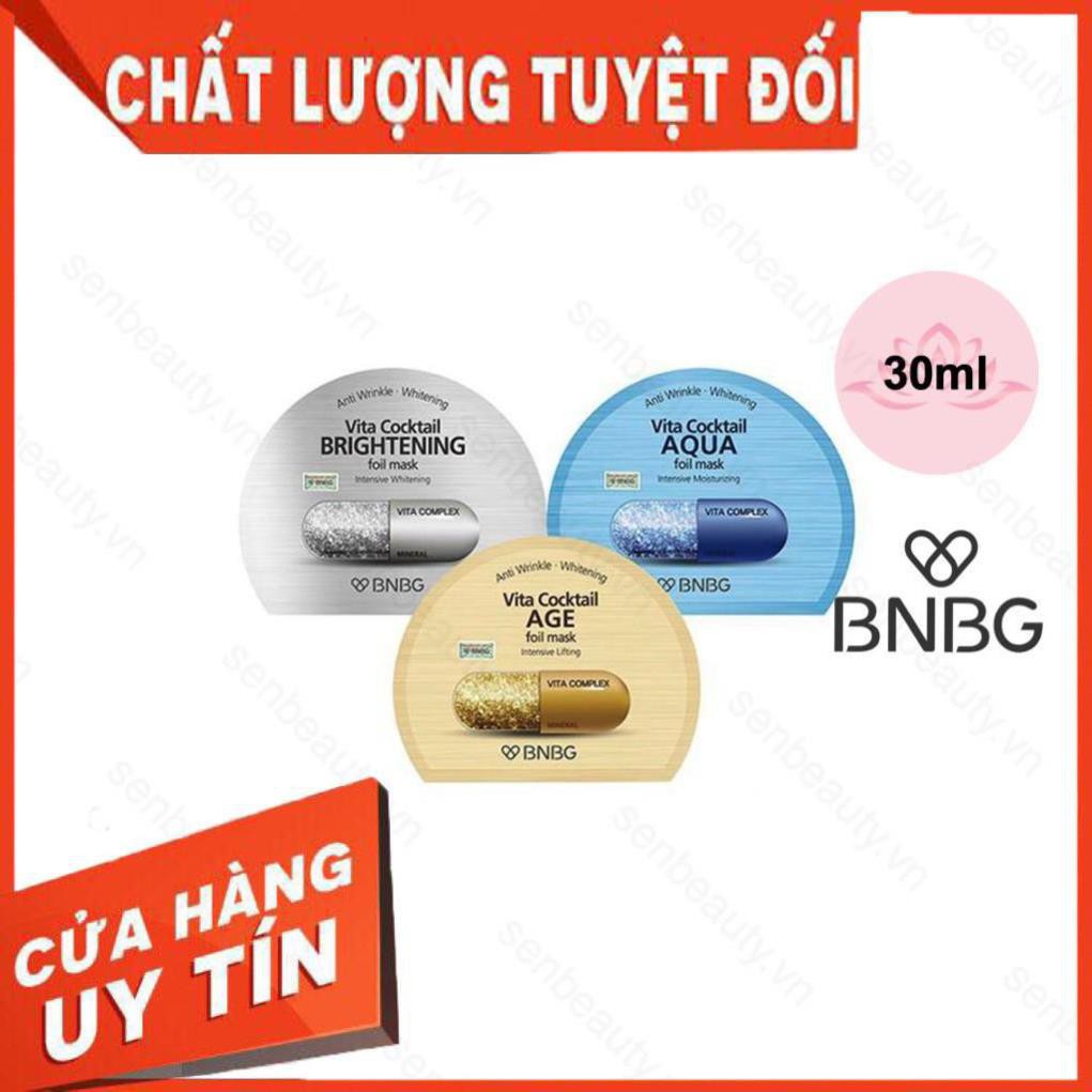 [Hcm][Freeship] Mặt Nạ Dưỡng Da Bnbg Vita Cocktail Foil Mask 30Ml (3 Loại) Chính Hãng