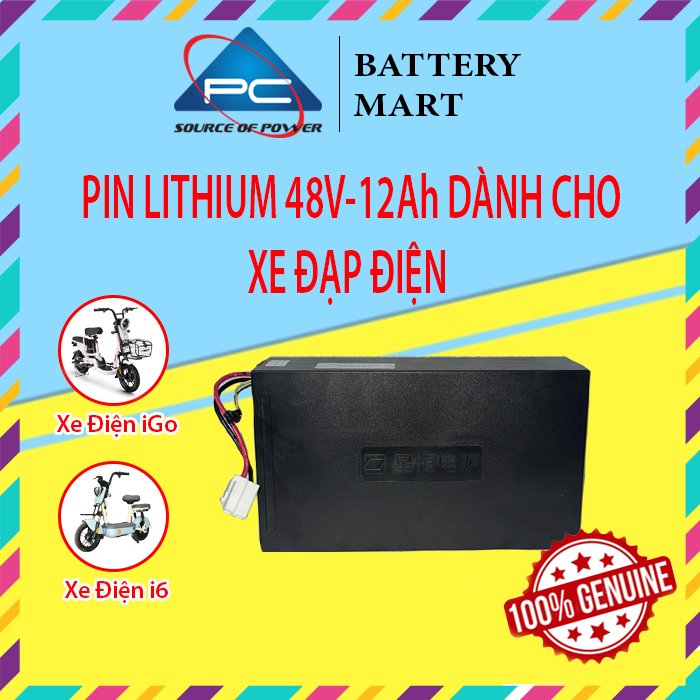 Pin Lithium Yadea 48V-12A dùng cho xe đạp điện iGo i6.... chính hãng Yadea