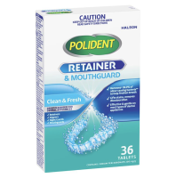 VIÊN SỦI NGÂM VỆ SINH RĂNG GIẢ / HÀM DUY TRÌ Polident Whitening / Retainer & Mouthguard Cleanser Tablets 4 in 1 ƯU ĐIỂM