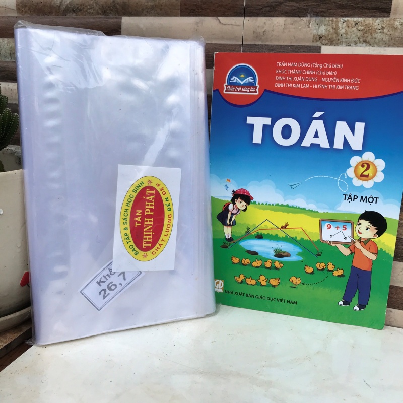 Bìa kính bao sách (khổ lớn) bao sách chan troi sang tao [ VPP Trí Đức ]