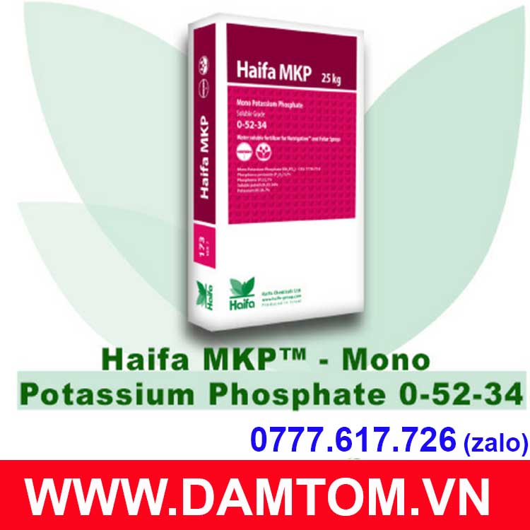 Gói 1kg - Phân bón lá MKP (0-52-34) nhập khẩu ISRAEL - MKP HAIFA - TAN HOÀN TOÀN 100%