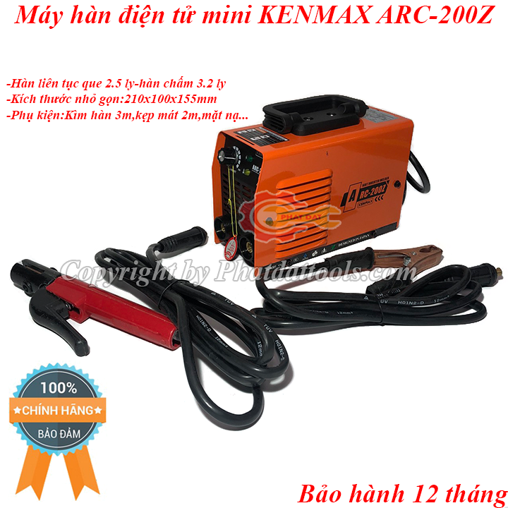 Máy hàn que mini Kenmax ARC-200Z - Công nghệ IGBT, 230A, 2.3kg