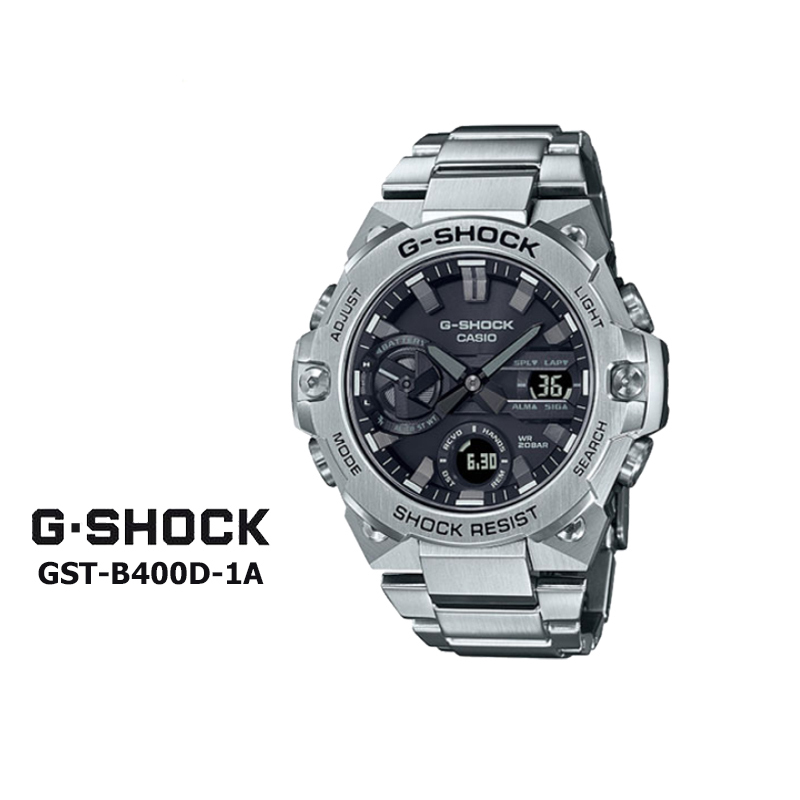 GSHOCK series GST-B400 Đa chức năng Thời trang Thể thao Đồng hồ thép không gỉ nam giới Sẵn sàng cho 