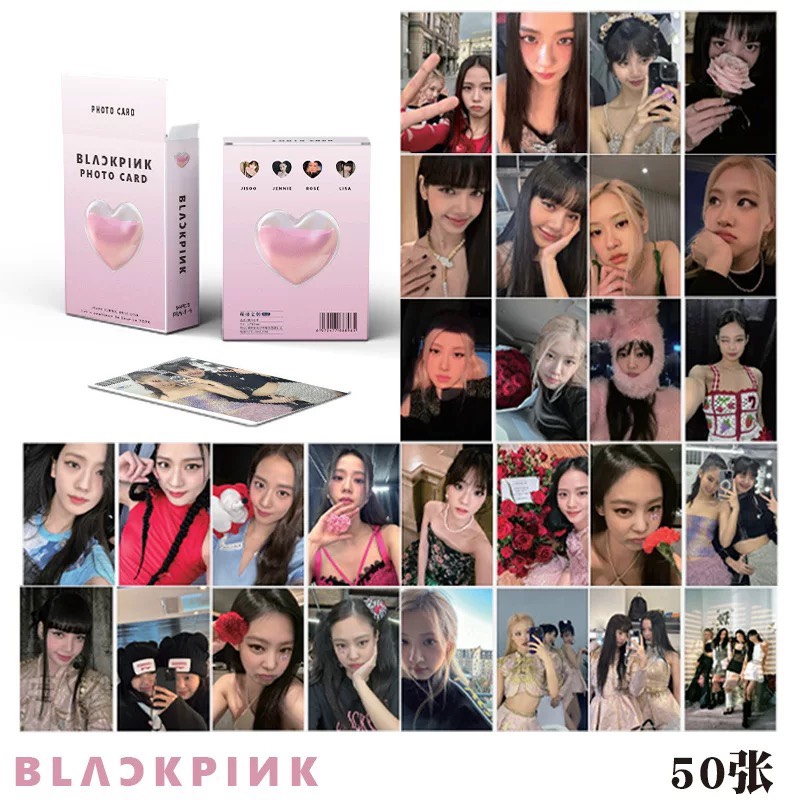 [Xịn 50 Lá] Lomo Card Blackpink Bộ Sưu Tập Ảnh 50Lá Black Pink Thẻ Thần Tượng Jennie Jisoo Lisa Rose Collection Ca Sĩ