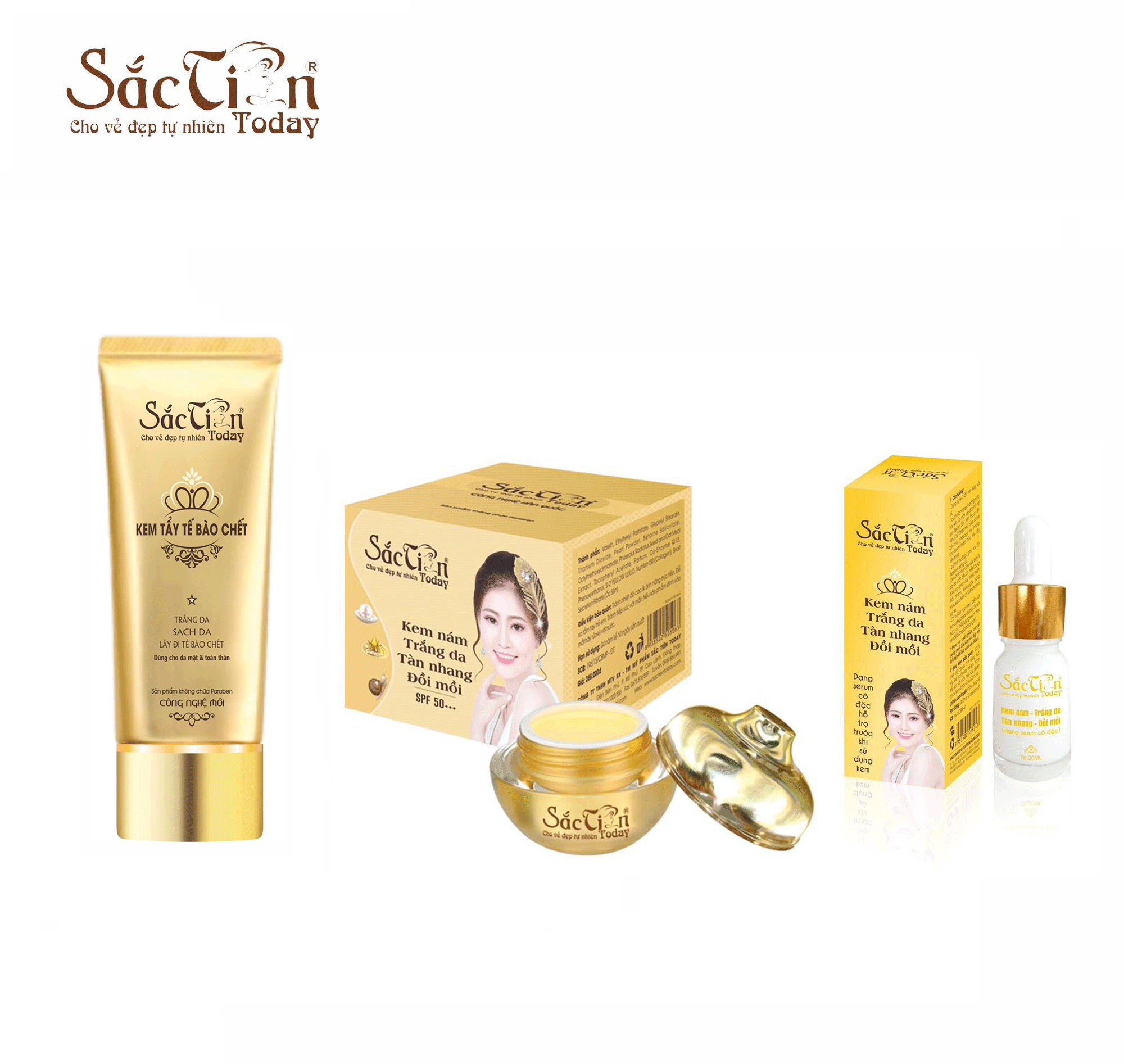 Bộ liệu trình dành cho da nám 3 món – Sắc Tiên Today Bộ liệu trình dành cho da nám 3 món – Sắc Tiên Today