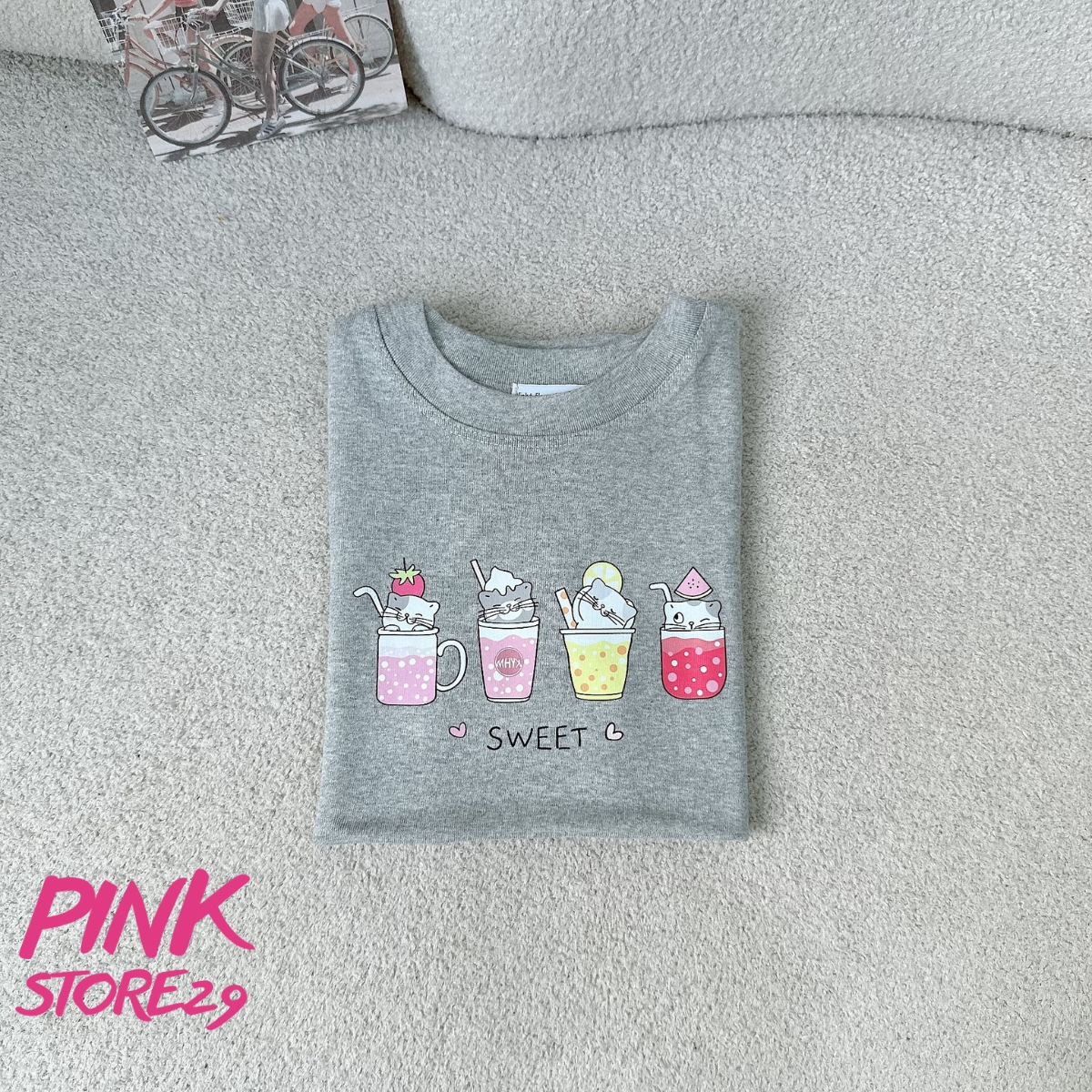 Áo Thun Baby Tee PINKSTORE29 In Hình Icon SWEET Xinh Xắn A5985