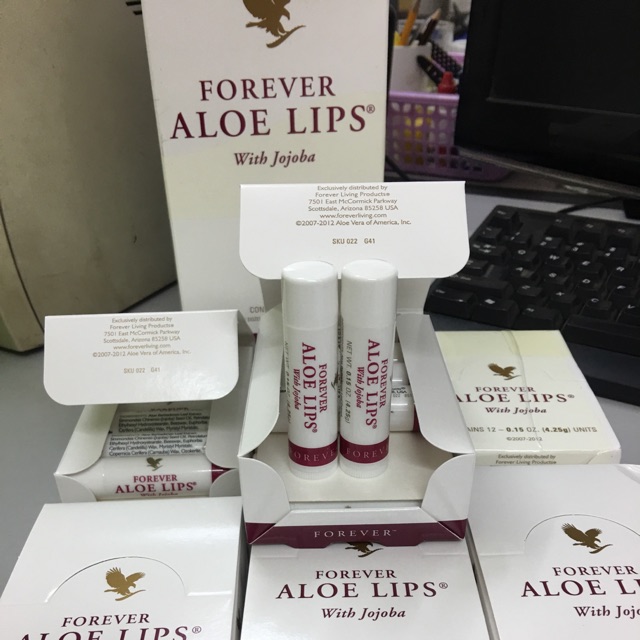 Combo 30 Thỏi Son Dưỡng Môi Lô Hội Forever Aloe Lips