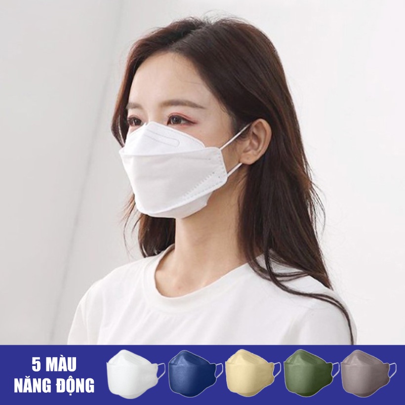 Thùng 300 Chiếc Khẩu Trang Y Tế 4D Mask KF94 Công Nghệ Hàn Quốc 4 Lớp Vải Kháng Khuẩn Kháng Bụi Mịn lên đến 95% đạt tiêu chuẩn ISO