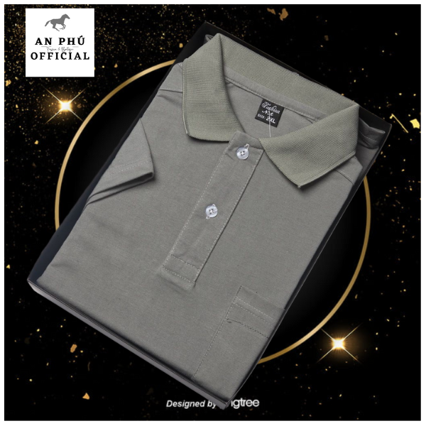 VẢI COTTON CAO CẤP - Áo thun nam trung niên ngắn tay có cổ vải cotton đẹp - áo thun trung niên nam n