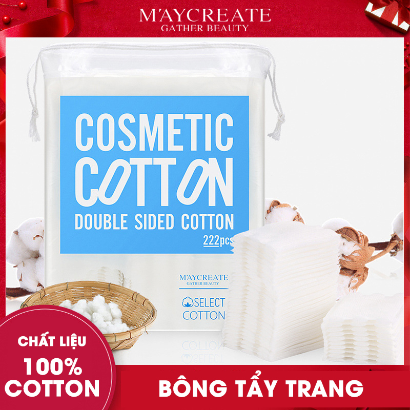 Bông Tẩy Trang Maycreate Ba Lớp Cotton Mềm Mịn Dai Hàng Nội Địa Trung P3