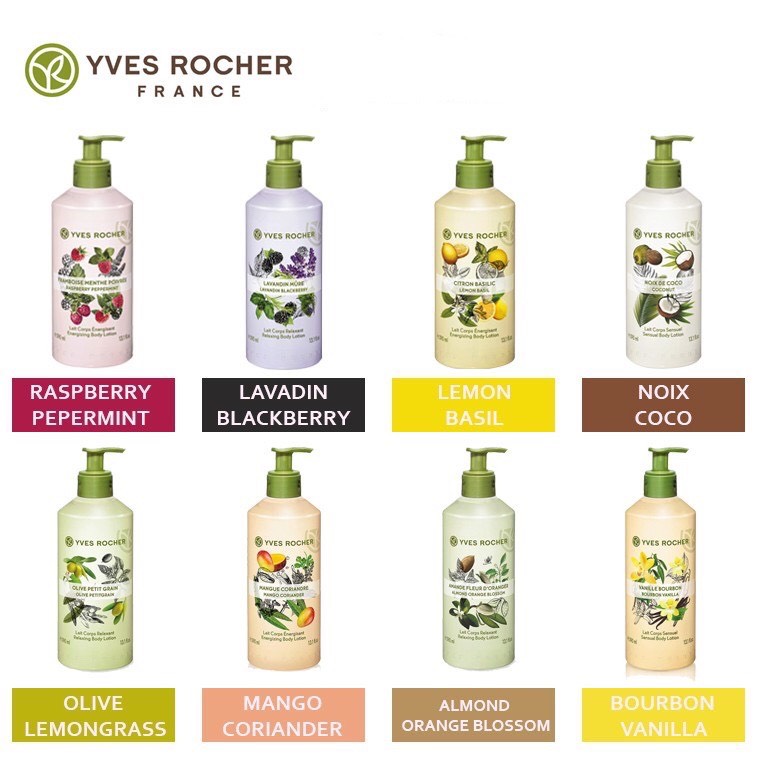 Sữa Dưỡng Thể Yves Rocher Body Lotion 390Ml Không Nhờn Rít Chiết Xuất Từ Thiên Nhiên Dưỡng Da