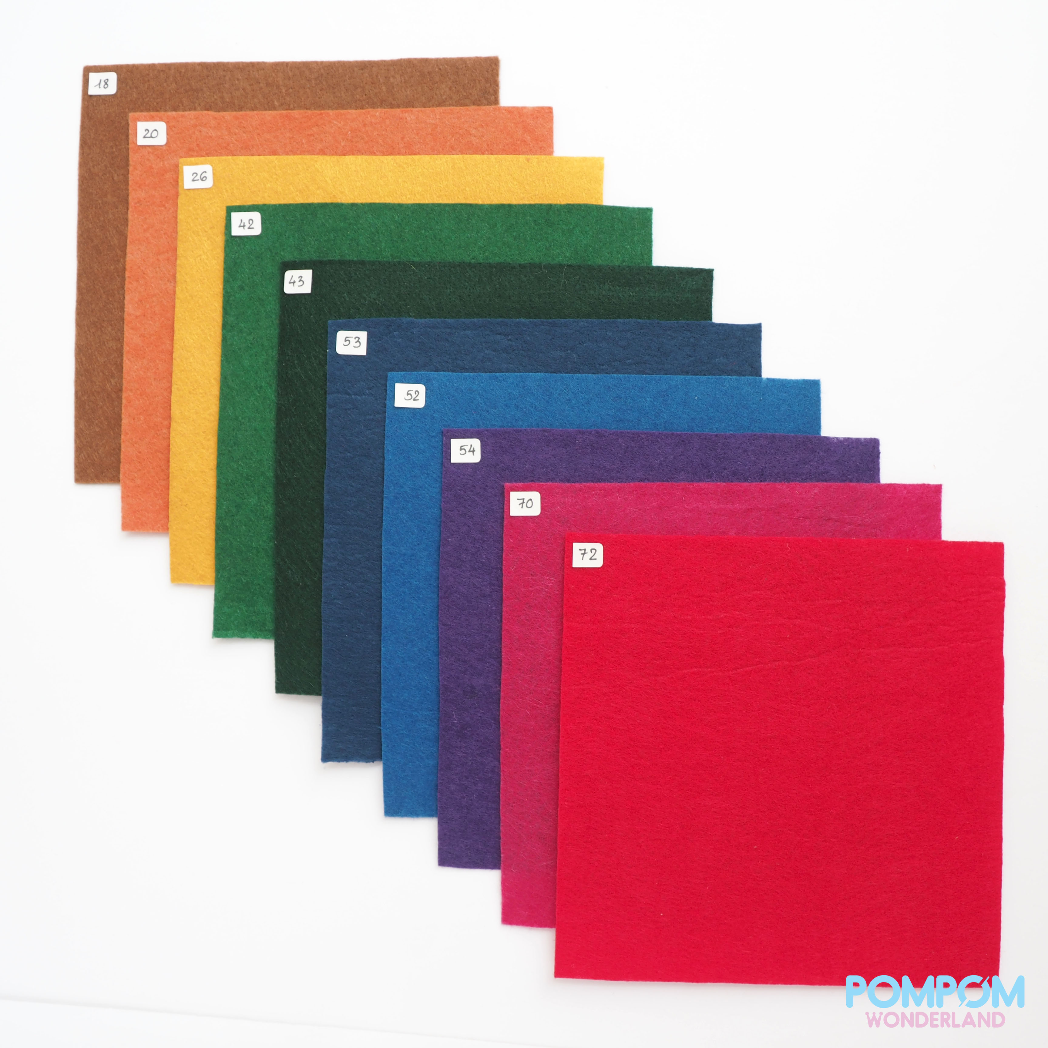 Combo 10 tấm vải nỉ cứng 15x15cm (4 tông màu)