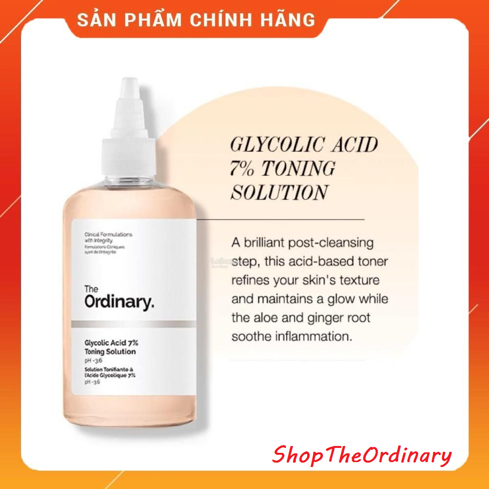 Toner The Ordinary tẩy da chết glycolic acid 7% 240ml Toning Solution