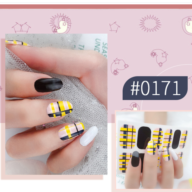 Bộ 14 sticker dán móng tay trang trí 3D