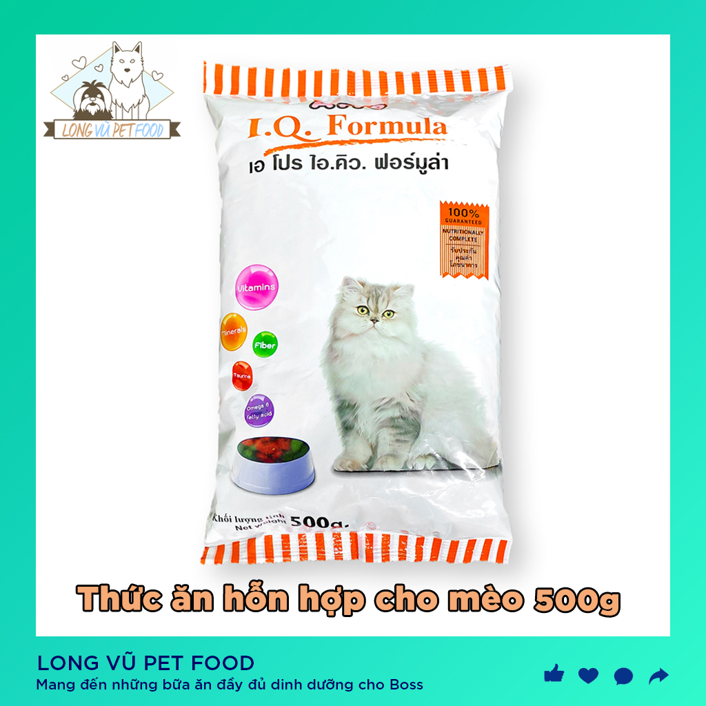 Thức ăn cho mèo dạng hạt hạt cho mèo Apro IQ Formula - 500gr - Long Vũ Pet Food