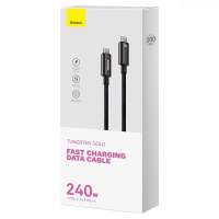 Cáp sạc nhanh Type-C to Type-C 240W Baseus Tungsten Gold Fast Charging Data Cable - CAWJ
