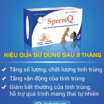 Spermq Giúp Tăng Chất Lượng Tinh Trùng - Hộp 30 Viên