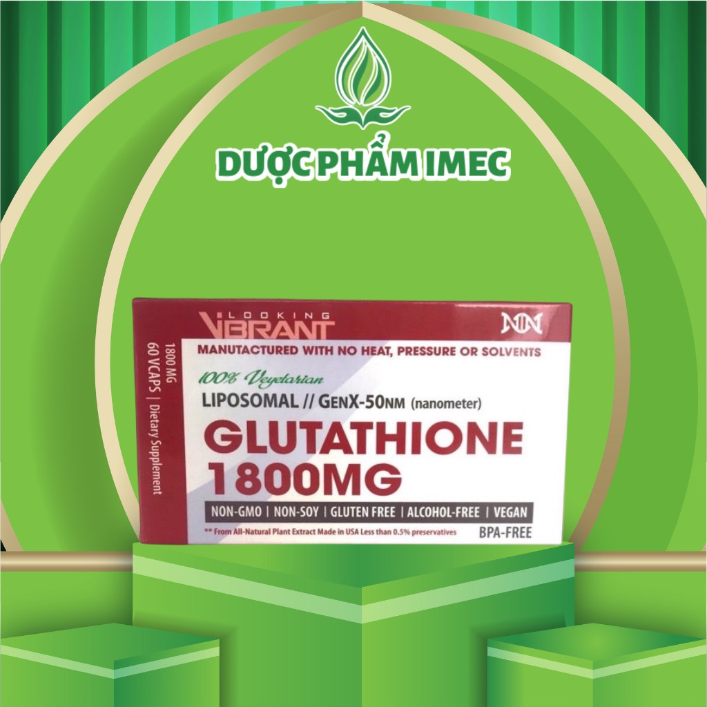 Sản Phẩm Glutathione 1800MG Thải Độc Tố Mịn Da Trắng Hồng Ngăn Ngừa Lão Hóa Tăng Miễn Dịch Cơ Thể